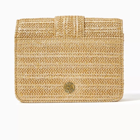 NWT Lilly Pulitzer Emmeline straw crossbody bag - Picture 5 of 9